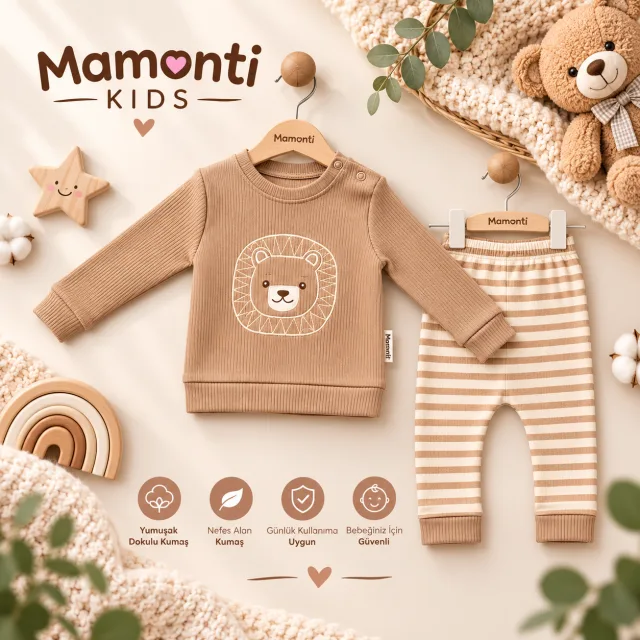 Aslan Nakışlı Kaşkorse 2’li Bebek Takımı